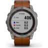 Часы GARMIN FENIX 7X SAPPHIRE SOLAR TITANIUM WITH A CHESTNUT LEATHER STRAP 11166